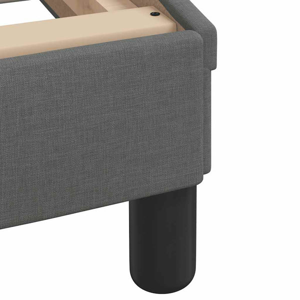 vidaXL LED Bed Frame without Mattress Dark Grey 200x200 cm Fabric