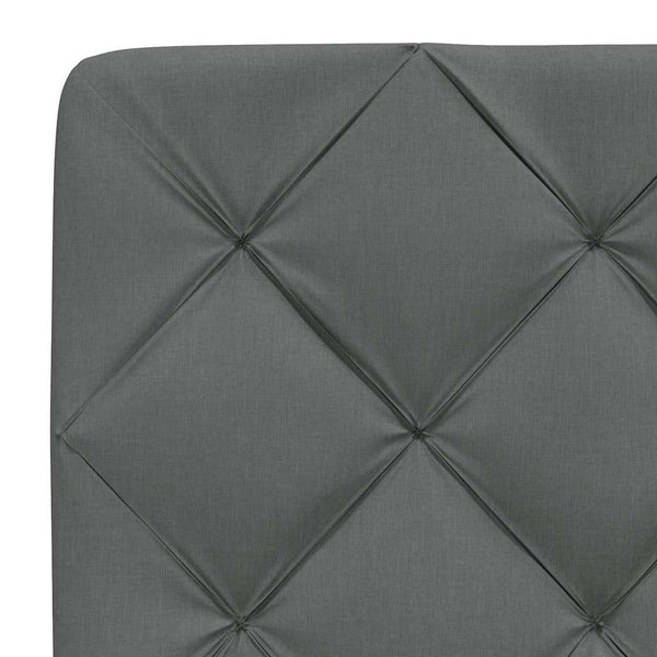 vidaXL LED Bed Frame without Mattress Dark Grey 200x200 cm Fabric