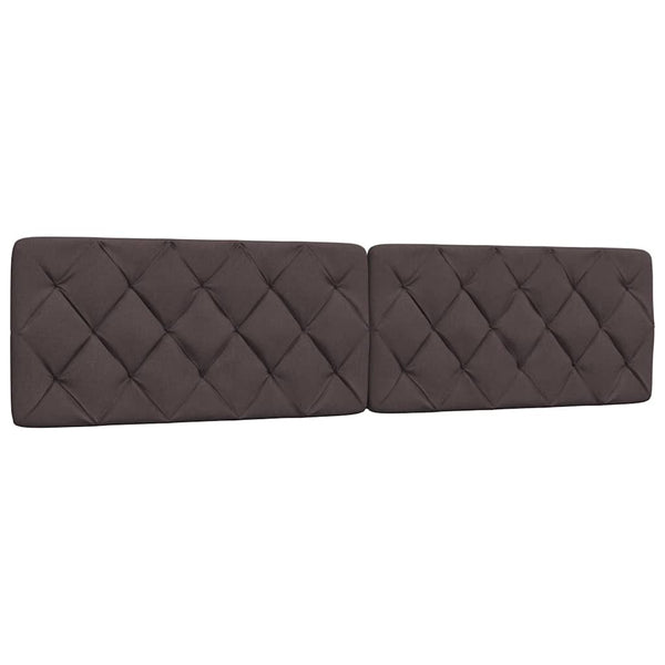 vidaXL LED Bed Frame without Mattress Dark Brown 200x200 cm Fabric