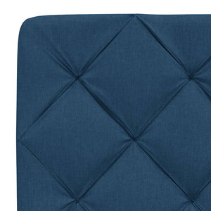 vidaXL LED Bed Frame without Mattress Blue 200x200 cm Fabric
