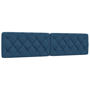 vidaXL LED Bed Frame without Mattress Blue 200x200 cm Fabric