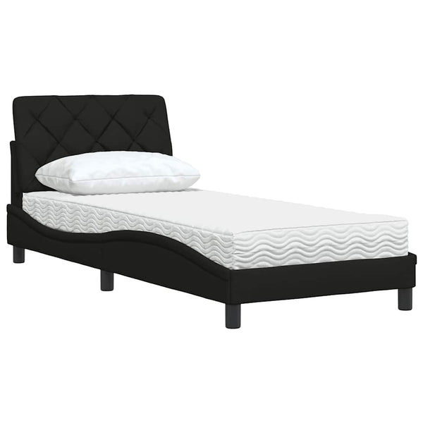 vidaXL Bed with Mattress Black 80x200 cm Fabric