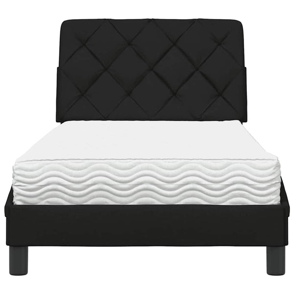 vidaXL Bed with Mattress Black 80x200 cm Fabric
