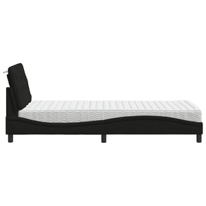 vidaXL Bed with Mattress Black 80x200 cm Fabric