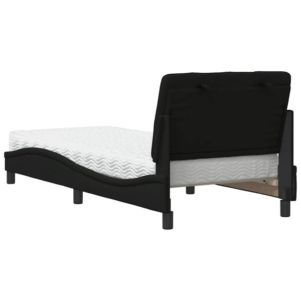 vidaXL Bed with Mattress Black 80x200 cm Fabric