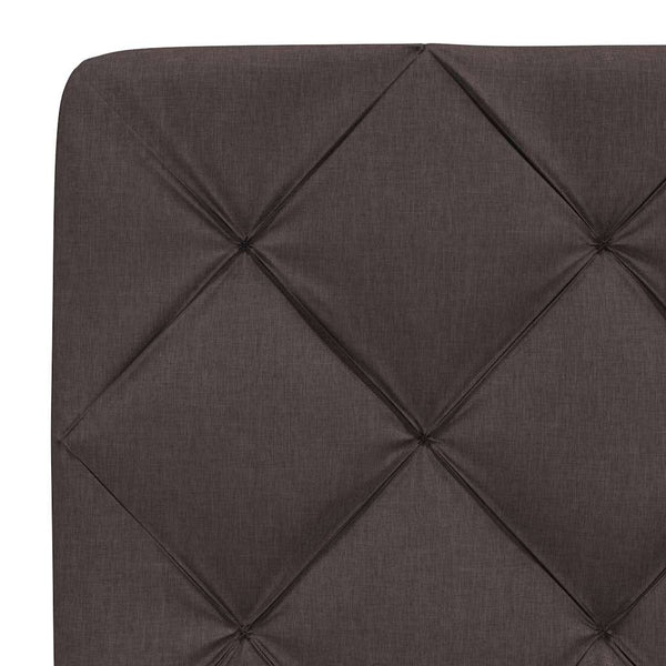 vidaXL Bed with Mattress Dark Brown 80x200 cm Fabric