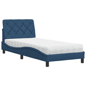 vidaXL Bed with Mattress Blue 80x200 cm Fabric