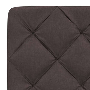 vidaXL Bed with Mattress Dark Brown 90x190 cm Fabric