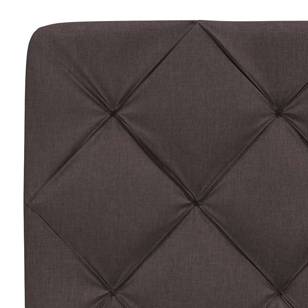 vidaXL Bed with Mattress Dark Brown 90x190 cm Fabric
