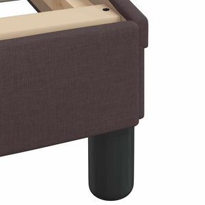 vidaXL Bed with Mattress Dark Brown 90x200 cm Fabric