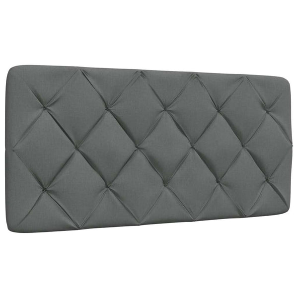vidaXL Bed with Mattress Dark Gray 100x200 cm Fabric