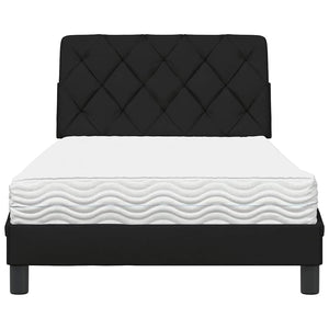 vidaXL Bed with Mattress Black 100x200 cm Fabric