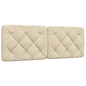 vidaXL Bed with Mattress Cream 120x200 cm Fabric