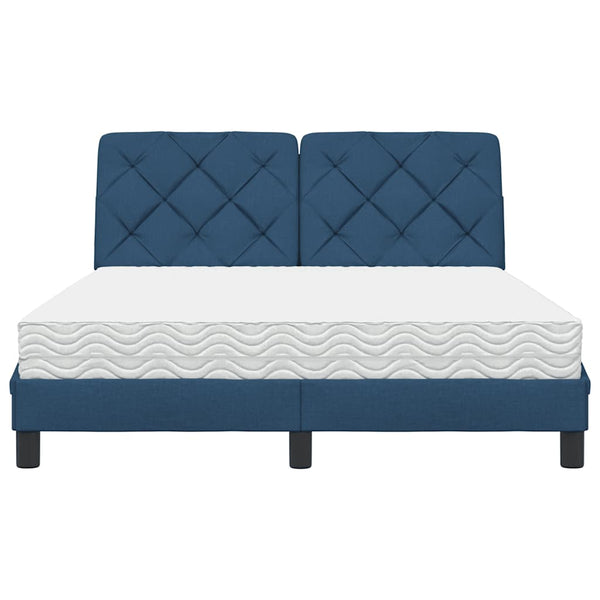 vidaXL Bed with Mattress Blue 120x200 cm Fabric