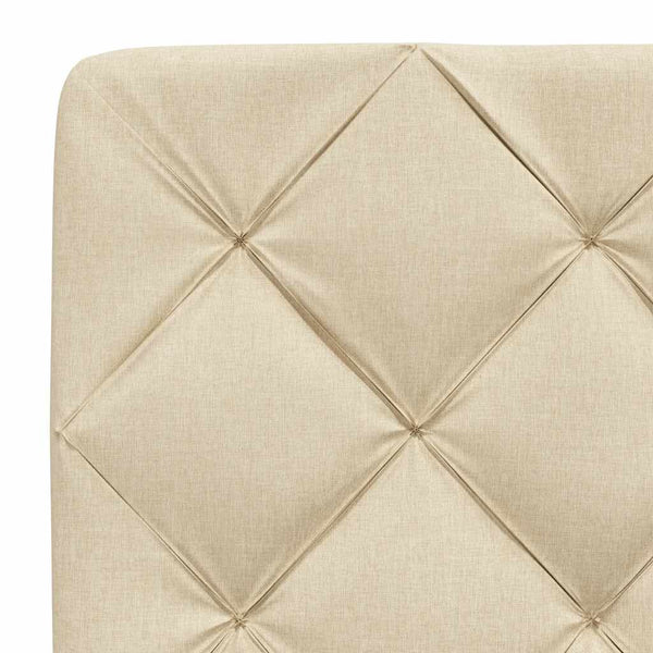 vidaXL Bed with Mattress Cream 140x190 cm Fabric