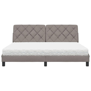 vidaXL Bed with Mattress Taupe 180x200 cm Fabric