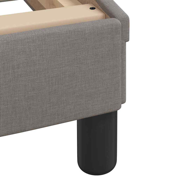 vidaXL Bed with Mattress Taupe 180x200 cm Fabric