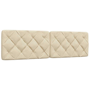 vidaXL Bed with Mattress Cream 180x200 cm Fabric