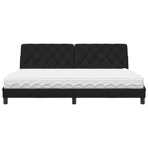 vidaXL Bed with Mattress Black 200x200 cm Fabric