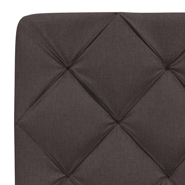 vidaXL Bed with Mattress Dark Brown 200x200 cm Fabric