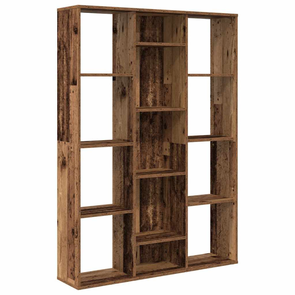vidaXL Room Divider/Bookshelf Reclaimed Wood Look 100x24x140cm Engineered Wood