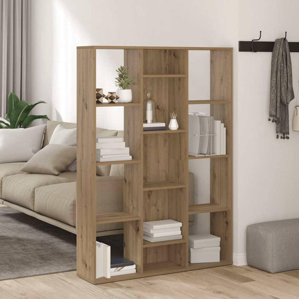 vidaXL Room Divider/Bookshelf Artisan Oak 100x24x140cm Engineered Wood