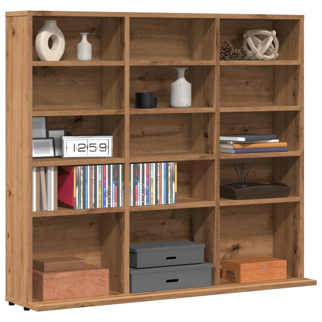 vidaXL CD Rack Artisan Oak 100x23x89.5 cm Engineered Wood