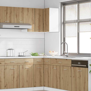 vidaXL Corner Wall Cabinet Lyon Artisan Oak 57x57x60 cm Engineered Wood