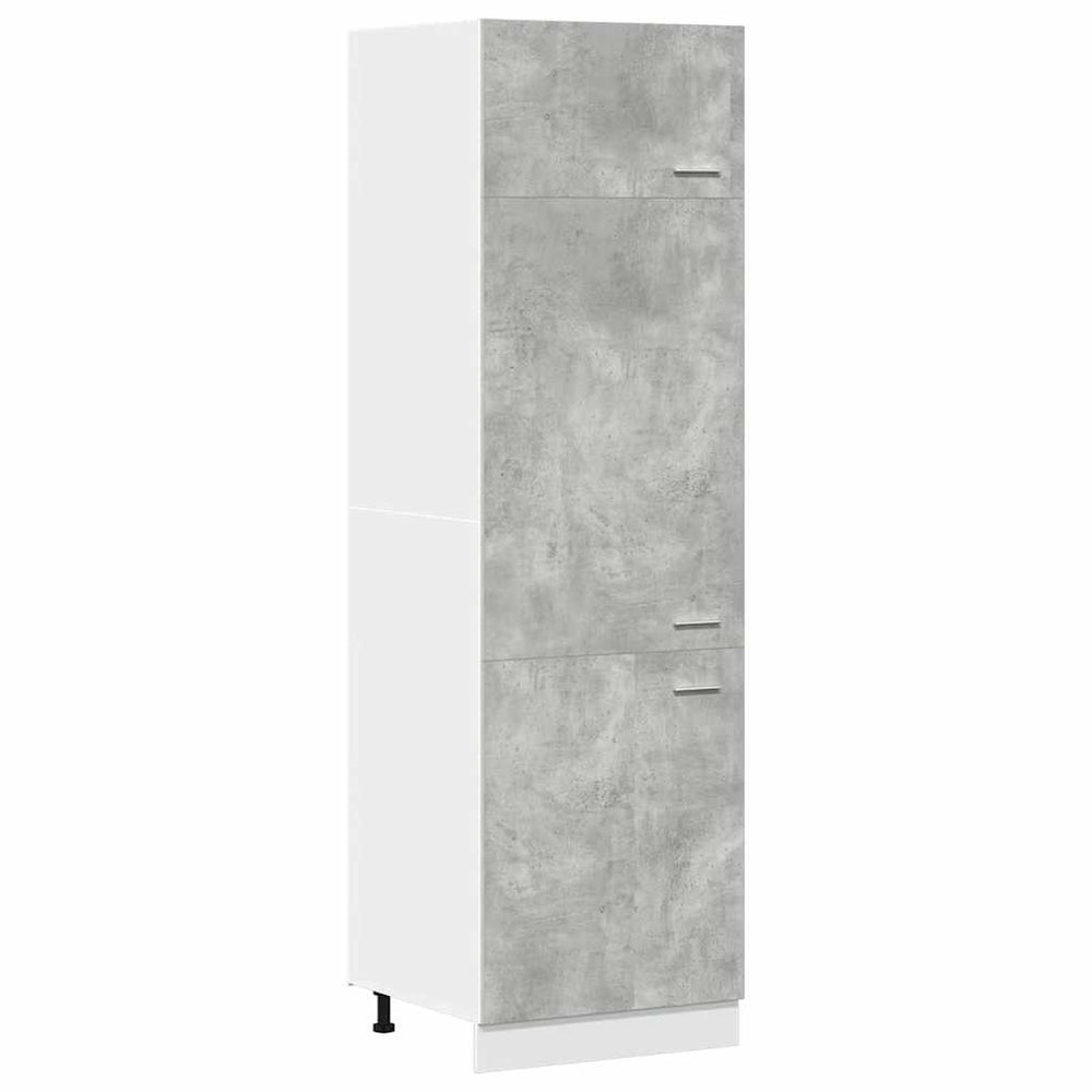vidaXL Fridge Surround Cabinet Lyon Concrete Gray 60x57x207 cm Engineered Wood