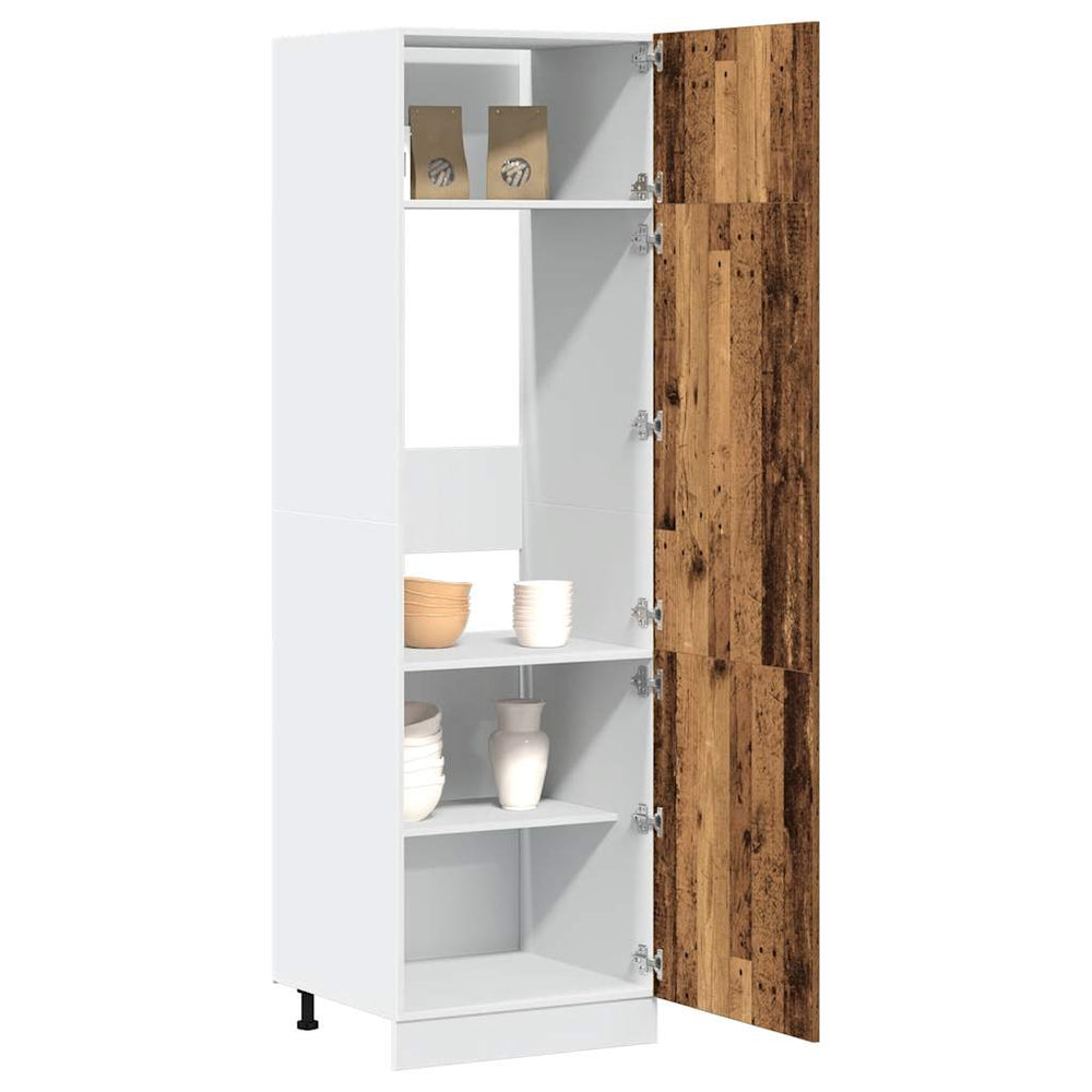 vidaXL Refrigerator Remodel Cabinet Lyon Reclaimed Wood Look 60x57x207 cm Engineered Wood