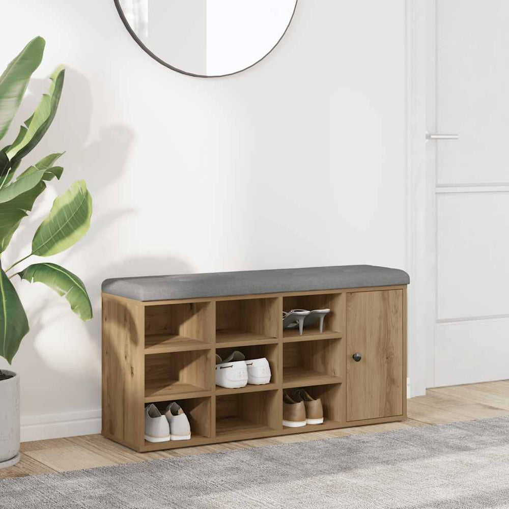 vidaXL Shoe Cabinet Artisan Oak 102x32x50 cm Engineered Wood