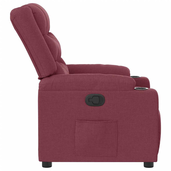 vidaXL Recliner Wine Red Fabric