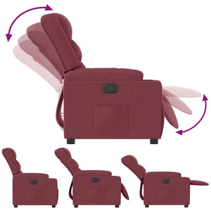 vidaXL Recliner Wine Red Fabric