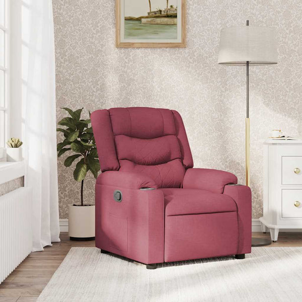 vidaXL Recliner Wine Red Fabric
