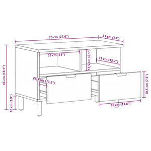 vidaXL TV Cabinet Black 70x33x46 cm Engineered Wood