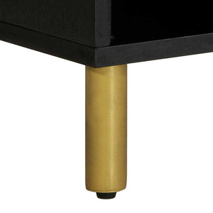 vidaXL TV Cabinet Black 100x33x46 cm Engineered Wood