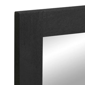 vidaXL Bathroom Mirror Black 50x70x2.5 cm Engineered Wood and Brass