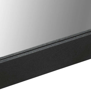vidaXL Bathroom Mirror Black 50x70x2.5 cm Engineered Wood and Brass