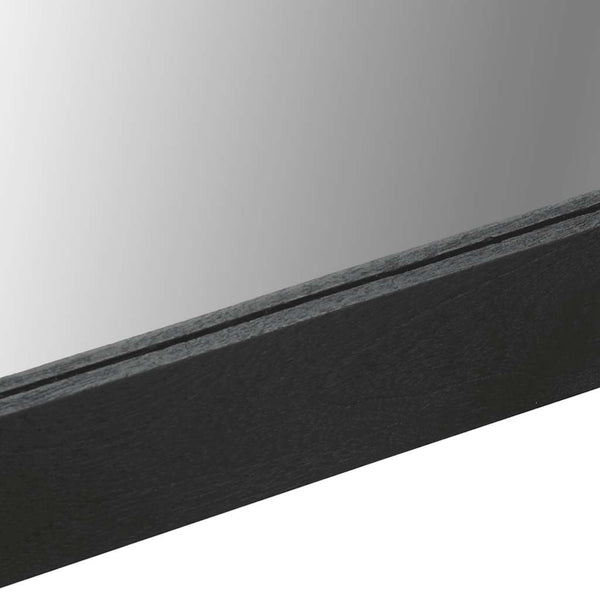 vidaXL Bathroom Mirror Black 50x70x2.5 cm Engineered Wood and Brass