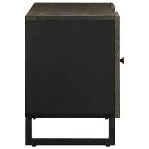 vidaXL TV Cabinet Black 105x33x46 cm Solid Mango Wood