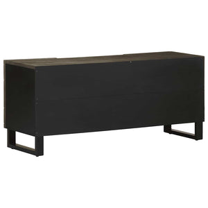vidaXL TV Cabinet Black 105x33x46 cm Solid Mango Wood