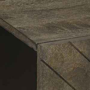 vidaXL TV Cabinet Black 105x33x46 cm Solid Mango Wood