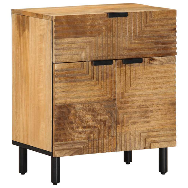 Nachttisch Braun Mango Massivholz 50x60 cm