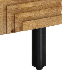 Nachttisch Braun Mango Massivholz 50x60 cm
