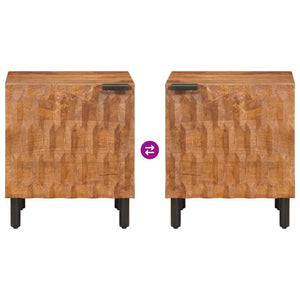 vidaXL Nightstand 2 pcs Brown 40 x 33 x 46 cm Solid Mango Wood