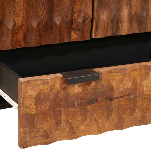 vidaXL Highboard with Door Acacia Brown Finish 60 x 33 x 100 cm