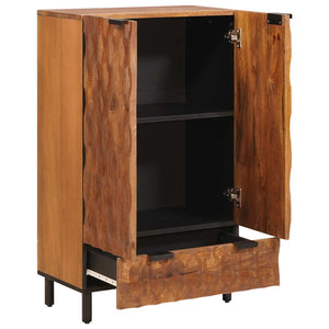 vidaXL Highboard with Door Acacia Brown Finish 60 x 33 x 100 cm