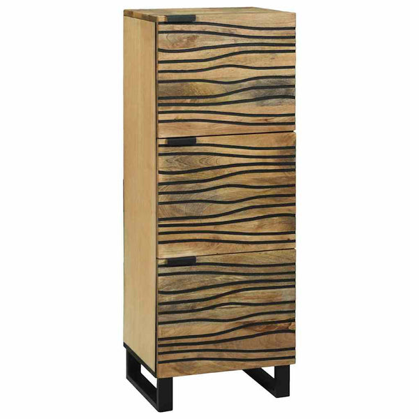 vidaXL Tall Sideboard Brown 40 x 33 x 110 cm Solid Mango Wood