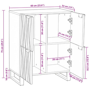 vidaXL Media Storage Cabinets & Shelves Brown 60 x 33.5 x 75 cm