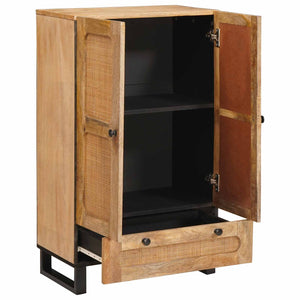 vidaXL Highboard with Storage Brown 40 x 33 x 110 cm Solid Mango Wood